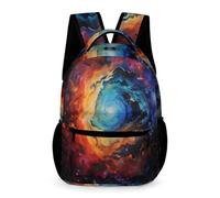 WECECE Mochila Escolar Estrellado Cielo Niña Niño 6-8 Años Bolsa de Escuela Vía Láctea Curso 1-3 Escolares Backpack Formato Grande 43x32x15 cm para Libros Cuadernos