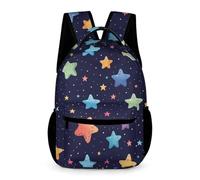 WECECE Mochila Escolar Estrellas Diseño Niño Niña 8 Años Mochila de Five-Pointed Estrella Curso 3 Estudiantes Daypack Ligera 43x32x15 cm para Primaria Salida