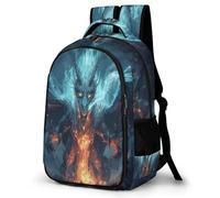 WECECE Mochila Escolar Evil Dragón Chicas 7-11 Años Mochila Escolar Dragón Chicos 5º-6º Curso Mochila Infantil Impermeable, School Bag para Vuelta al Cole Viaje y Actividades
