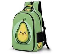 WECECE Mochila Escolar Funny Aguacate Niño Adolescente, Mochila Tema de Frutas Colegio Grand Capacidad para Niña Juveniles Chico 8 a 14 Años