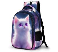 WECECE Mochila Escolar Gato Niño 8-12 Años Bolsa Escolar Gatito Niña Primaria 3º-5º Mochila Colegio para Estudiantes, Daypack Duradera y Práctica para Uso Diario y Paseo