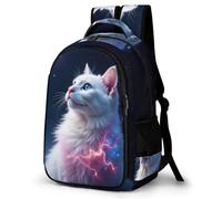 WECECE Mochila Escolar Gato Niño Niña, Mochila Kitten Colegio Grand Capacidad para Juveniles Chico 10 a 13 Años, Mochilas para Portátil