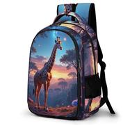 WECECE Mochila Escolar Giraffe Niña Niños, Mochila Infantil Ligera para Chicas 8 a 14 Años, Mochilas Kawaii Escolares con Animal Giraffe, Ideal para Colegio y Viajes