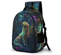 WECECE Mochila Escolar Golden Retriever Perro Niño Primaria Mochila Infantil Cachorro Niña 6-10 Años Mochilas Escolares Ligeras Duraderas, Daypack Colegio Paseo y Excursión