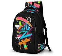 WECECE Mochila Escolar Graffiti Design Adolescente para Chicos Chicas, Mochila Casual 5º a 9º Grado con Colorido, School Bas para Escuela Outdoor Viaje