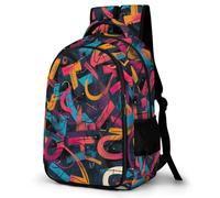 WECECE Mochila Escolar Graffiti Diseño Chicas 12 Años Mochila Colorido Chico Secundaria Bookbag Grande Impermeable Ligera Vuelta al Cole Actividades Escolares Regalo Diario