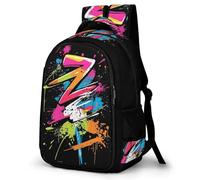 WECECE Mochila Escolar Graffiti Niño Adolescente, Mochila Colorido Colegio Grand Capacidad para Niña Juveniles Chico 8 a 14 Años
