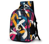 WECECE Mochila Escolar Grafiti Motivo Niño 6-9 Años Bolsa Escolar Colorido Niña Colegio Curso 3-5 Mochila Colegio para Estudiantes, Bookbag Ligera Resistente para Clases y Actividades