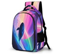 WECECE Mochila Escolar Grande para Niño 8-12 Años Whale Mochila Colegio Niña Vida Marina para Primaria y ESO Mochilas Escolares Casual Portátil