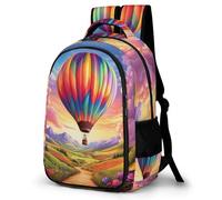WECECE Mochila Escolar Hot Air Balloons Adolescente para Chicos Chicas, Mochila Casual 5º a 9º Grado con Colorido, School Bas para Escuela Outdoor Viaje