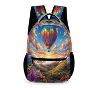 WECECE Mochila Escolar Hot-Air Globo Niño Niña 11 Años Mochila Paisaje Curso 6 Estudiantes Bolsa Escolar Ligera 43x32x15 cm para Primaria Regalo Colegio Libros y Cuadernos