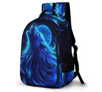 WECECE Mochila Escolar Howling Wolves Niña Niños, Mochila Infantil Ligera para Chicas 8 a 14 Años, Mochilas Kawaii Escolares con Animal Lobo, Ideal para Colegio y Viajes