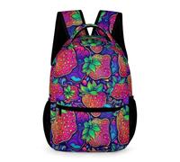 WECECE Mochila Escolar Infantil 8 Años Mochila Fresa Escolar De Para Niños Y Chicas Primaria, Impresión de Frutas Bolsas De Hombro Livianas Para Portátil School Back Pack