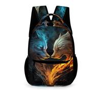 WECECE Mochila Escolar Infantil 8 Años Mochila Lobo Escolar De Para Niños Y Chicas Primaria, Animal Lobo Bolsas De Hombro Livianas Para Portátil School Back Pack