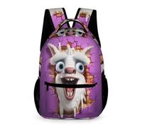 WECECE Mochila Escolar Infantil Alpaca Bolsa De Hombro Impresa, Estudiante Lindo Ligero Mochila Escolar Animal Cracker 3D Deportes Picnic Viajes Regalo