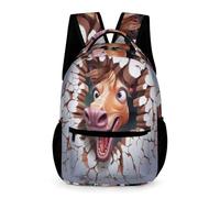 WECECE Mochila Escolar Infantil Para Niño Niña De 6 A 10 Años Mochilas Escolares Caballo Escuela Primaria Mochila Escolarres Animal 3D