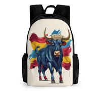 WECECE Mochila Escolar Infantil Para Niño Niña De 8 A 17 Años Mochilas Escolares Corrida de Toros Española Escuela Primaria Mochila Escolarres Adolescente Toro