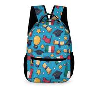 WECECE Mochila Escolar Italia Bandera Estudiantes Chicos Chicas 6 Curso Bolsa Colegio Tema de Graduación 9 Años Bookbag Resistente Uso Diario Cosas de Colegio Botella Regalo Escolar