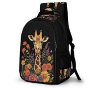 WECECE Mochila Escolar Jirafa Chicas 7-11 Años Mochila Escolar Tema de Animal Chicos 5º-6º Curso Mochila Infantil Grande, School Backpack para Colegio Excursión y Aire Libre