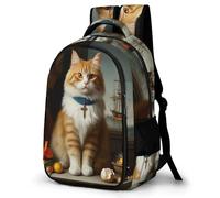 WECECE Mochila Escolar Kitten Motif Niño Niña, Mochila Cute Gato Colegio Grand Capacidad para Juveniles Chico 10 a 13 Años, Mochilas para Portátil