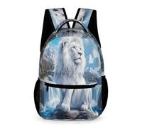 WECECE Mochila Escolar León Motivo Niños Niñas 9-13 Años Mochila Animal Diseño Curso 4-6 y 1º-2º ESO Escolares Bolsa Escolar Uso Diario 43x32x15 cm Secundaria Excursión