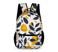 WECECE Mochila Escolar Limón Estudiantes 8-12 Años Mochila Fruta Curso 3-6 y 1º ESO Chicos Chicas Bolsa Escolar Resistente 43x32x15 cm para Secundaria Vuelta al Cole Libros y Cuadernos
