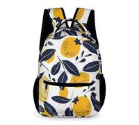 WECECE Mochila Escolar Limón Motivo Niños Niñas 9-13 Años Mochila de Fruta Curso 4-6 y 1º-2º ESO Escolares Daypack Uso Diario 43x32x15 cm para Secundaria Actividades Diarias