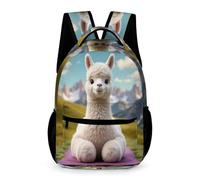 WECECE Mochila Escolar Lindo Llama Escolares 8 Años Mochila Animal Alpaca Curso 3 Niños Bolsa Escolar Práctica 43x32x15 cm para Primaria Uso Diario Libros y Cuadernos