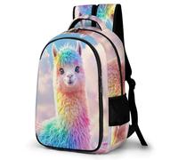 WECECE Mochila Escolar Llama Diseño Chico 13 Años Mochila Colegio Animal Estampado Chica Estudiantes Bookbag Duradera Grande Ligera Secundaria Uso Diario Viaje Regalo Diario