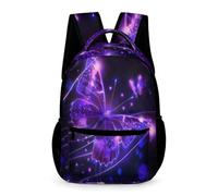 WECECE Mochila Escolar Mariposa Chicos y Chicas 6 Curso Mochila de Estampado de Colorido 3D 6-12 Años Bolsa Escolar Bolsillo Frontal Práctico Libros Objetos Pequeños Vuelta al Cole