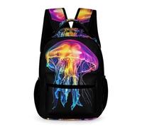 WECECE Mochila Escolar Medusa Niño Niña 9 Años Mochila Océano Criatura Curso 4 Escolares Bolsa Escolar Moderna 43x32x15 cm para Primaria Viaje Estudio Libros y Cuadernos