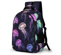 WECECE Mochila Escolar Medusas Niños - Mochila Primaria y ESO para Chicas 7-13 Años, Mochilas Escolares Ocean Creature Ligero para Colegio