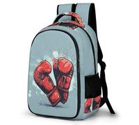 WECECE Mochila Escolar Motivo de Boxeo Guante Chicas 7-11 Años Mochila Escolar Boxeo Amante Niños 5º-6º Curso Mochila Infantil Resistente, Bookbag Colegio Viaje y Uso Diario
