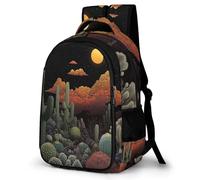 WECECE Mochila Escolar Motivo de Cactus Estudiantes 7-11 Años Mochila de Patrón Plantas Niño Escolares Backpack para Chicos Resistente Ligera Moderna Colegio Excursión Regalo