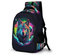 WECECE Mochila Escolar Motivo de Lobos Niño Primaria Mochila Infantil Animal Wolf Chica 6-10 Años Mochilas Escolares Ligeras Duraderas, Daypack Escuela Excursión y Senderismo