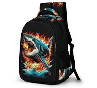 WECECE Mochila Escolar Motivo de Tiburón Niño Primaria Mochila Infantil Marino Criatura Niña 6-10 Años Mochilas Escolares Ligera, Book Bag para Instituto Viaje y Uso Diario