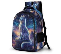 WECECE Mochila Escolar Motivo Lindo Gatito Niño 6-9 Años Bolsa Escolar Gato Niña Colegio Curso 3-5 Mochila Colegio para Estudiantes, Bookbag Ligera Resistente para Clases y Actividades