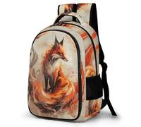 WECECE Mochila Escolar Motivo Zorro Niño 6-9 Años Bolsa Escolar Animal Niña Colegio Curso 3-5 Mochila Colegio para Estudiantes, Bookbag Ligera Resistente para Clases y Actividades