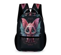 WECECE Mochila Escolar Murciélago Ardilla Voladora Para Niños Y Niñas Estampado 3D De Colores Moda, Mochilas De Nylon, Mochila De Día, Mochilas Casual Para Adolescentes