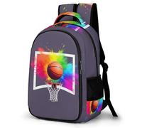 WECECE Mochila Escolar Niña Basketball Mochilas para Niño Adolescentes 8-11 Años con Basketball Mochila Casual Chicas Grande Ligera Colegio y Viaje