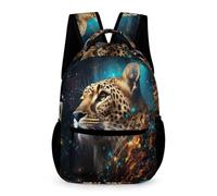 WECECE Mochila Escolar Niña Guepardo Mochilas Colegio Niños 6 7 9 11 Años Mochila Primario Leopardooo Animal Ligera Backpack Casual Para La Escuela, Los Viajes O El Uso Diario