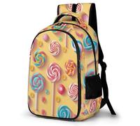 WECECE Mochila Escolar Niñas, Mochilas Primaria Niño Ergonómico con Candy Motif, Mochila Casual con Colorido, Adaptable a Cursos 1-5