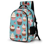 WECECE Mochila Escolar Niñas, Mochilas Primaria Niño Ergonómico con Fresa Cake, Mochila Casual con Colorful, Adaptable a Cursos 1-5