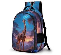 WECECE Mochila Escolar Niñas, Mochilas Primaria Niño Ergonómico con Giraffe, Mochila Casual con Animal, Adaptable a Cursos 1-5