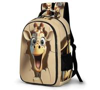 WECECE Mochila Escolar Niñas, Mochilas Primaria Niño Ergonómico con Giraffe, Mochila Casual con Animal Giraffe, Adaptable a Cursos 1-5