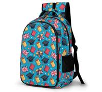WECECE Mochila Escolar Niñas, Mochilas Primaria Niño Ergonómico con Graduación, Mochila Casual con United Kingdom Flag, Adaptable a Cursos 1-5