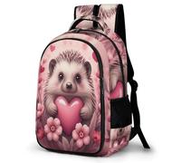 WECECE Mochila Escolar Niñas, Mochilas Primaria Niño Ergonómico con Hedgehog, Mochila Casual con Animal Hedgehog, Adaptable a Cursos 1-5