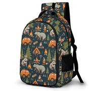 WECECE Mochila Escolar Niñas, Mochilas Primaria Niño Ergonómico con Rabbit Zorros, Mochila Casual con Bear Animals, Adaptable a Cursos 1-5