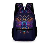 WECECE Mochila Escolar Niño 9 Años Abeja De Viaje Camping Escolar, Mochila Con Abeja Reina Para Niños Niñas Mochilas Primaria Back Pack