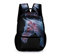 WECECE Mochila Escolar Niño 9 Años Caballo De Viaje Camping Escolar, Mochila Con Animal Caballo Para Niños Niñas Mochilas Primaria Back Pack
